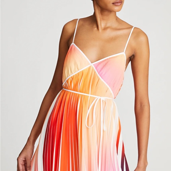 Halston Mollie Pleated Print Women's Dress - Picture 4 of 10